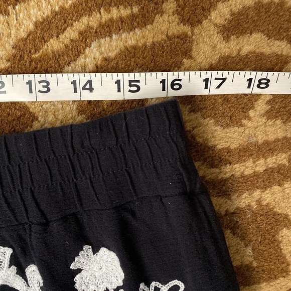 Liv Los Angeles Wide leg Beach pants Womens XL Embroidered Boho Artsy Black - Picture 11 of 12